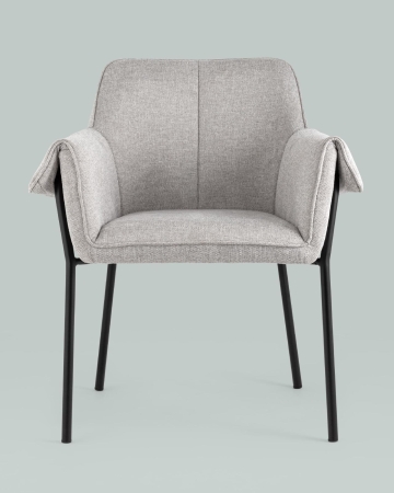 Кресло Бесс рогожка светло-серый