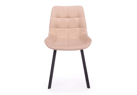 Стул на металлокаркасе Челси П бежевый (zd 210) / черный