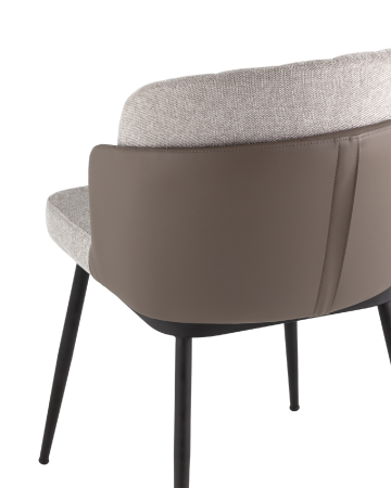 Стул Пенелопа рогожка серый с серой экокожей 2 шт.