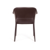Стул с подлокотниками GIO кожа коричневый