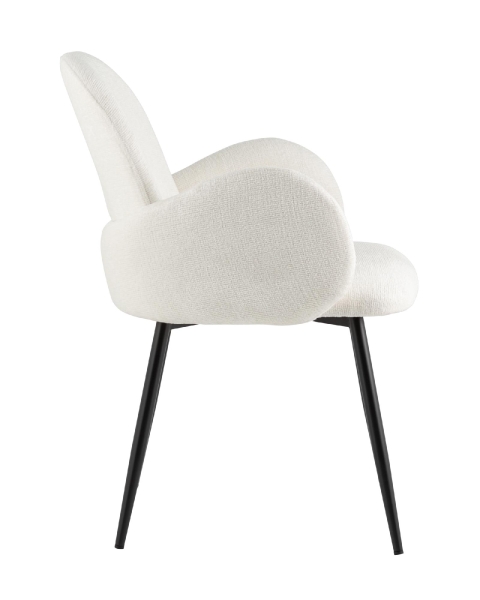 Стул обеденный Wave букле белый