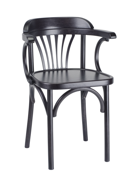 Деревянный стул Венский венге с твердым сиденьем с дугами назад