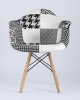 Кресло DSW пэчворк черно-белое Кресло DSW пэчворк черно-белое