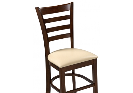 Барный стул Pola темный дуб, кремовый Барный стул Pola темный дуб, кремовый