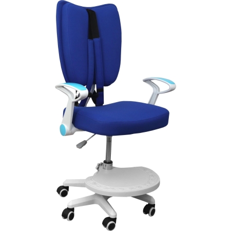 Кресло поворотное Pegas, синий, ткань