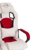 Кресло DRIVER экокожа и ткань, белый и красный