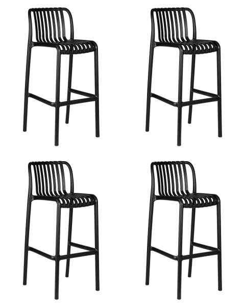 Набор 4 шт Стул барный CHLOE BAR, черный
