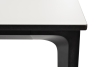 "Малага" обеденный стол из HPL 160х80 см, цвет молочный, каркас черный
