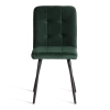 Стул обеденный Medeo зеленый, велюр и металл, мягкое сиденье, без подлокотников