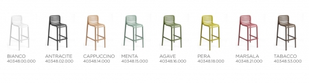 Стул пластиковый барный Nardi Doga Stool грушевый
