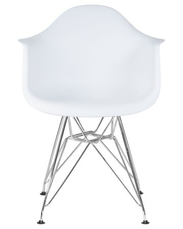 Стул обеденный DAW ножки хром сиденья белый