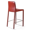 Полубарный стул Barrie кожа ретро красный
