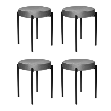 Комплект стульев-табуретов Bug серый
