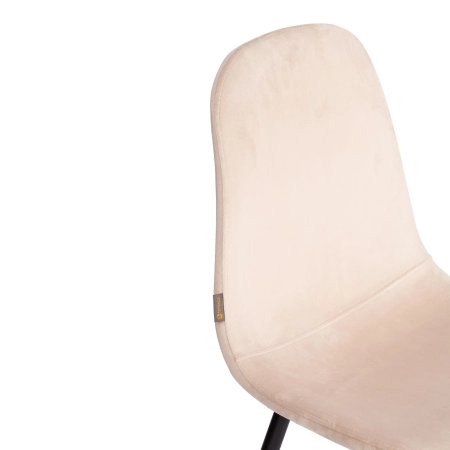 Стул BREEZE (mod. JSC-58) велюр и металл, бежевый и черный