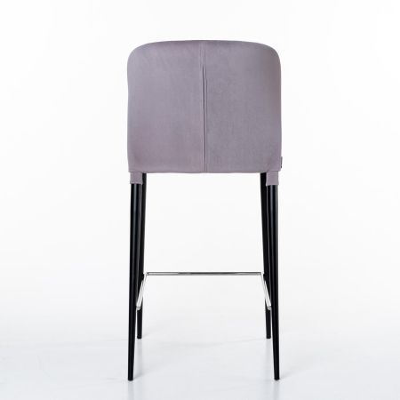 Полубарный стул Albert, бархат серый