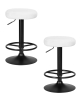 Набор 2 шт Табурет барный TEDDY BLACK, белый букле (13)