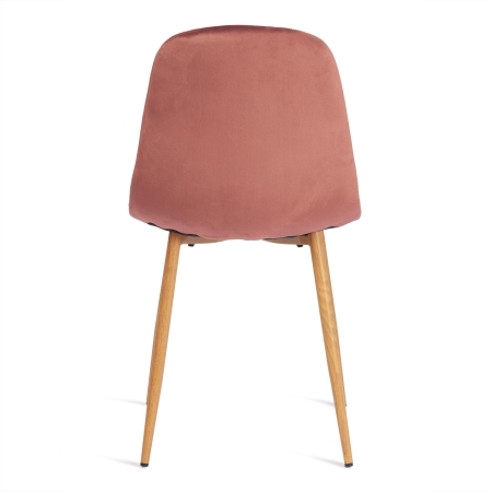 Стул BREEZE (mod. 4724) вельвет и металл, 44х53х87 см, коралловый и натуральный Стул BREEZE (mod. 4724) вельвет и металл, 44х53х87 см, коралловый и натуральный
