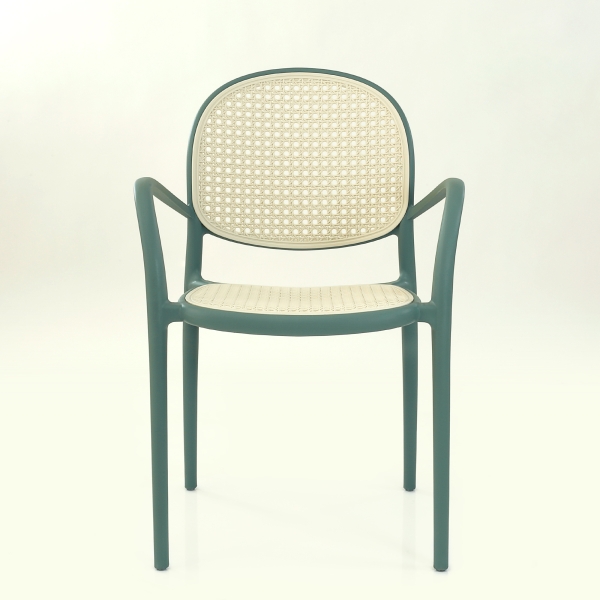 Кресло N-70 цвет бирюзовый с белой сеткой