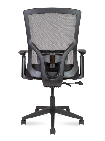 Кресло офисное Гарда LB черный, ткань и пластик, мягкое сиденье, с подлокотниками