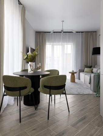 Стул для кухни SOLIS зеленый экомех HUSH 617