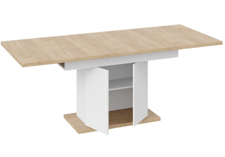 Стол деревянный Детройт Тип 1 белый, дуб крафт золотой