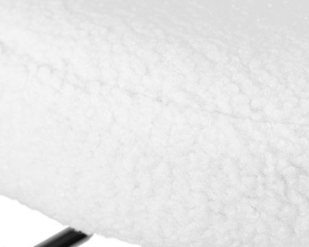 Табурет барный TEDDY BLACK белый букле 13