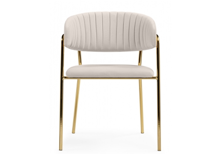 Стул на металлокаркасе Kamelia бежевый, золотой