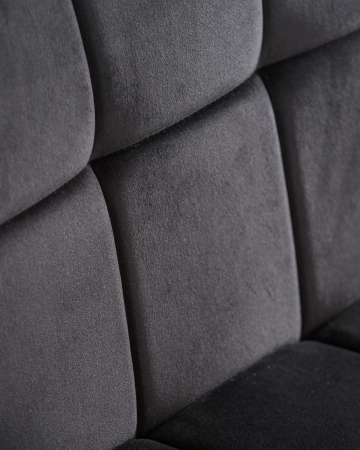 Набор 2 шт Стул барный DOMINIC, черный велюр (MJ9-101)