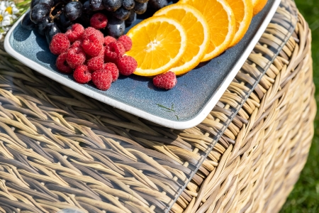 "Кальяри" журнальный столик из искусственного ротанга (гиацинт), соломенный