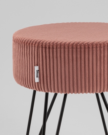 Пуф Спейси велюр рельефный коралловый