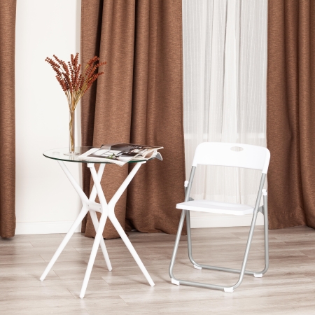 Стул складной FOLDER (mod. 3017H) белый, серый