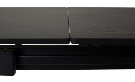 Стол CORNER 120 MATT BLACK MARBLE SINTERED STONE, BLACK
