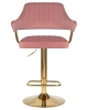 Набор 2 шт Стул барный CHARLY GOLD, розовый велюр (MJ9-32)