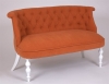 Диван Бархат эмаль белая, G08 - морковный Диван Бархат эмаль белая, G08 - морковный