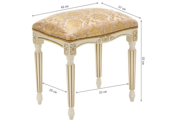 Банкетка Беттино патина золото, бежевый Банкетка Беттино патина золото, бежевый