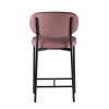 Стул полубарный MASO велюр пыльно-розовый