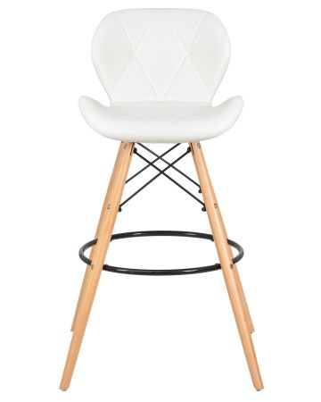 Стул барный BUTTERFLY BAR ножки светлый бук белый