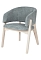 Кресло Милана (беленый дуб / ткань Т11 - светло-бирюзовый)