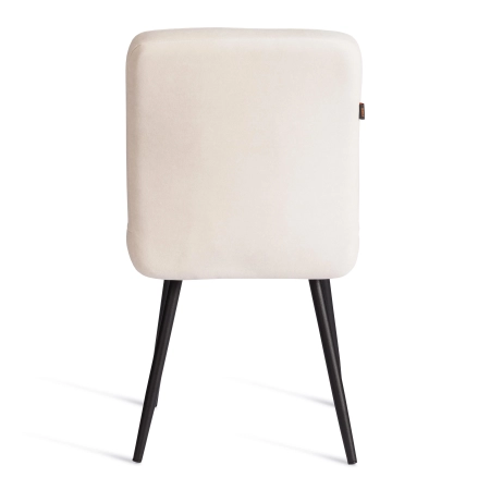 Стул обеденный Medeo белый и серый, ткань и металл, мягкое сиденье, без подлокотников Стул обеденный Medeo белый и серый, ткань и металл, мягкое сиденье, без подлокотников