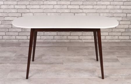 Стол овальный Алиса-1200 белый, темный, раздвижной