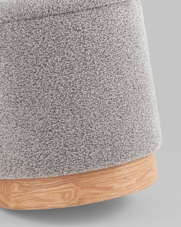 Пуф с ящиком Холли S букле серый Пуф с ящиком Холли S букле серый