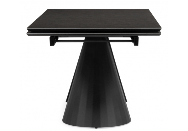 Керамический стол Шелтон 180(260)x90 massa ink gray, черный