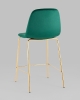 Стул полубарный Валенсия SN ткань зеленый золотые ножки