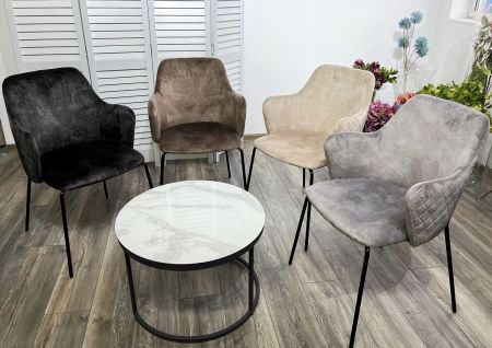 Стул AMARETTO VBP206 античный светло-бежевый, черный каркас Стул AMARETTO VBP206 античный светло-бежевый, черный каркас