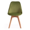 Стул Secret De Maison TULIP SOFT (mod. 74) вельвет, дерево, 54х47х83 см, зеленый (HLR 54), натуральный