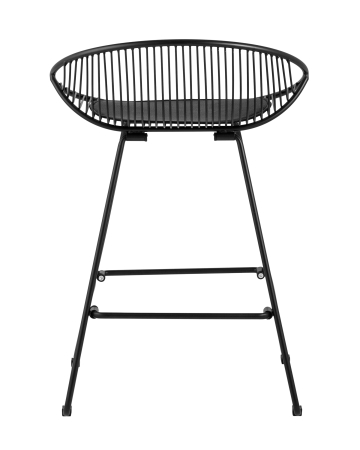 Стул полубарный UFO, черный, с черной подушкой 4 шт.