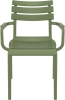 Кресло пластиковое Siesta Contract Paris оливковый