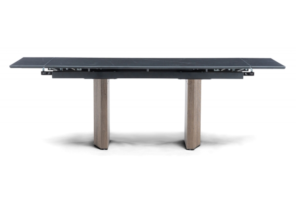 Керамический стол Монерон 180(240)x90 черный кварц, орех кантри