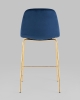 Стул полубарный Валенсия SN ткань синий золотые ножки