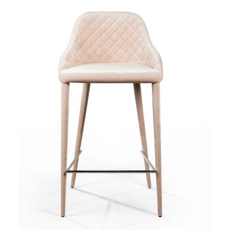 Полубарный стул Douglas бархат бежевый Полубарный стул Douglas бархат бежевый